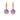 Bon Ton Round Amethyst Earrings